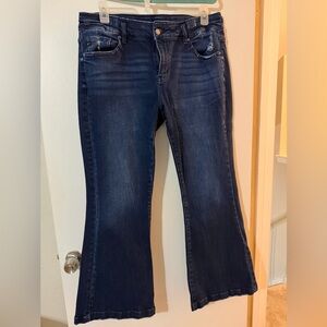 KanCan Dark Blue Flare Trouser Jeans